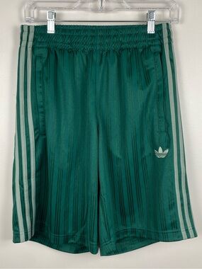 NWT Adidas Men's Poly Shorts Green Green Stripes Small